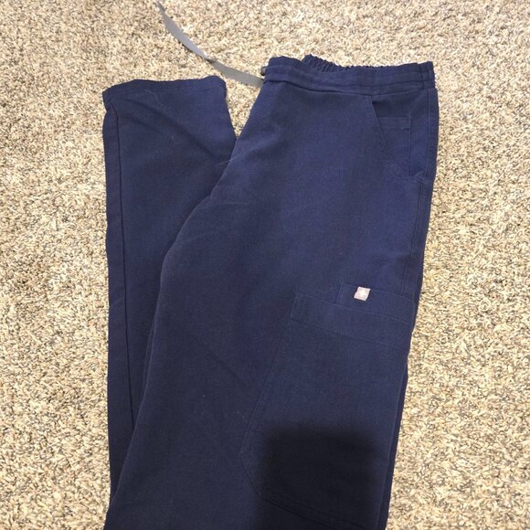 Figs Yola High Waisted Skinny Scrub Pants Navy Blue XS Tall - Picture 1 of 5
